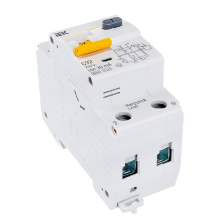 Картинка  Выключатель автоматический дифференциальный АВДТ-32 1п+N 32А 30мА С IEK