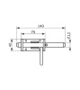 Картинка Засов воротный 75 140 мм пружинный Черный/цинк