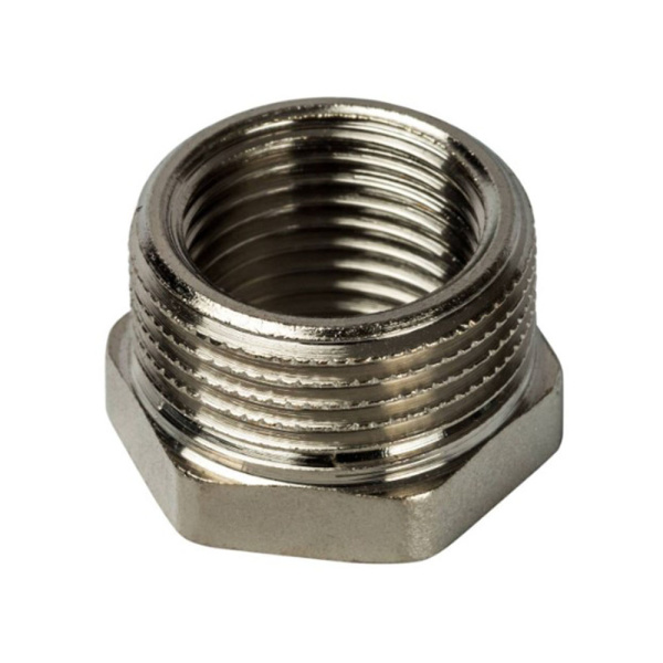 Картинка Футорка НВ 3/4'х1/2' никелированная STOUT