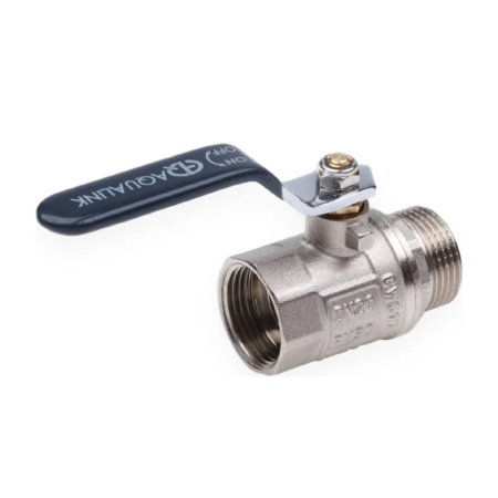 Картинка Кран шаровой ВН 1 1/2 ручка никелированный AQUALINK