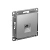 Картинка Розетка компьютерная RJ45 в рамку Алюминий Systeme Electric ATLASDESIGN