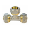 Картинка Тройник обжимной для труб металлопласт 26x26х26 Valfex