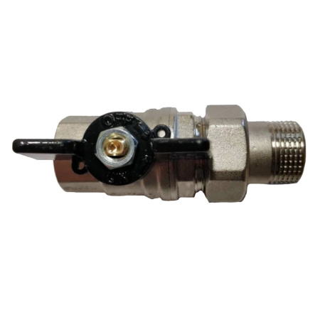 Картинка Кран шаровой 3/4' ВН/американка полнопроходной никелированный бабочка OREGON 322 Bugatti