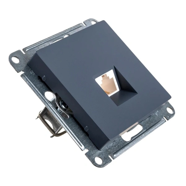 Картинка Розетка компьютерная RJ45 5E в рамку механизм ATLASDESIGN Грифель Systeme Electric