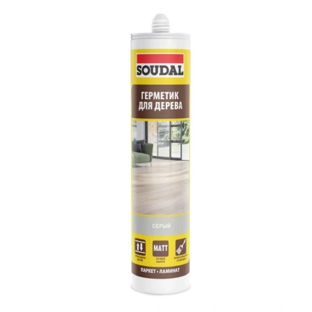 Герметик паркетный Серый 280 мл SOUDAL