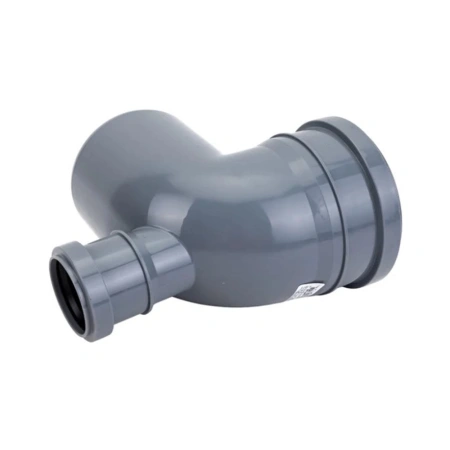 Картинка Отвод Политэк 110х90°с выходом 50 фронт