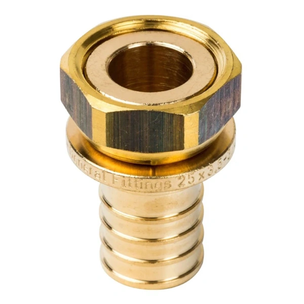 Картинка Переходник с накидной гайкой 25 x G 3/4" аксиальный STOUT