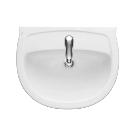 Изображение Умывальник подвесной Версия 56,5 1 отверстие под смеситель по центру Белый Santeri Картинка Умывальник подвесной Версия 56,5 1 отверстие под смеситель по центру Белый Santeri