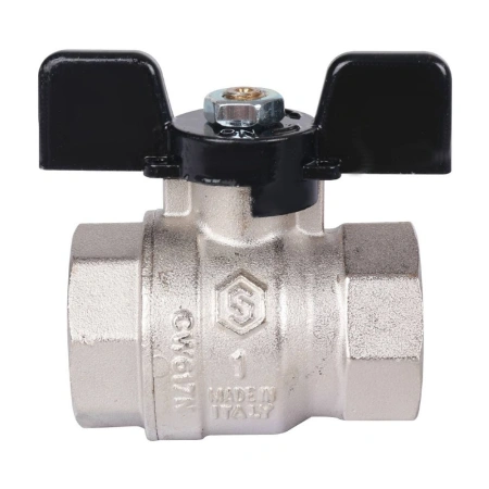 Картинка Кран шаровой полнопроходной 1' ВН/ВН ручка бабочка STOUT