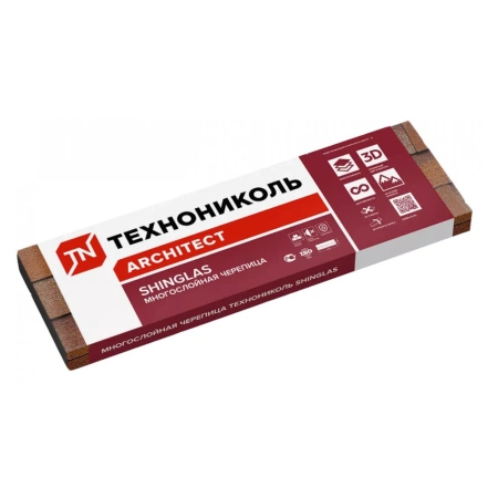 Картинка Гибкая черепица SHINGLAS коллекция Кантри цвет Бронза 2,6 м² в упаковке