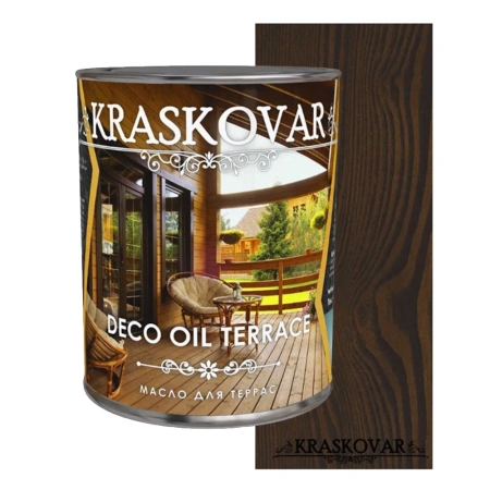 Масло для террас 0,75 л Брауни Kraskovar Deco Oil Terrace