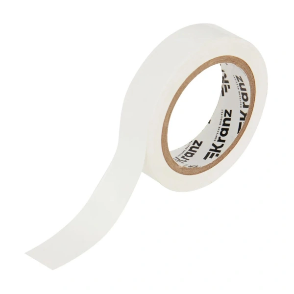 Картинка Изолента ПВХ профессиональная 15х0,13 мм 10 м Белый KRANZ