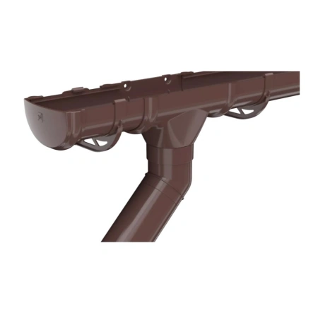 Картинка ПВХ Колено трубы ТЕХНОНИКОЛЬ Оптима 120/80 мм 135 градусов Коричневый