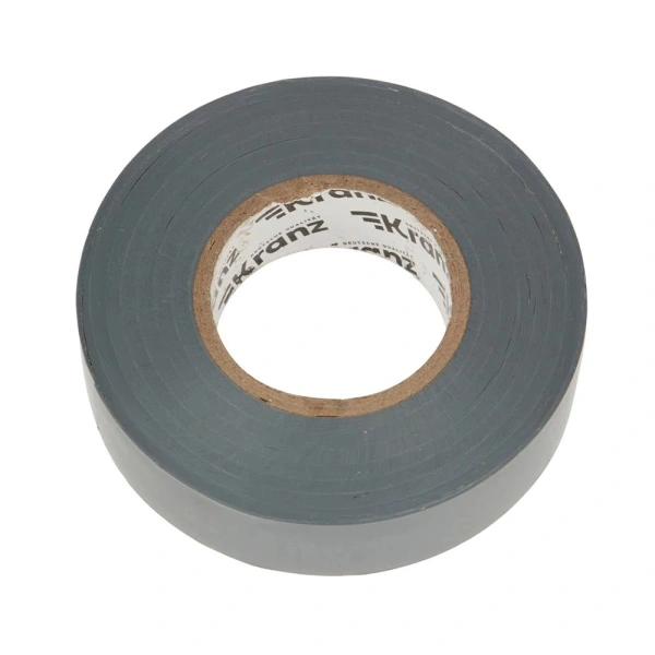 Картинка Изолента ПВХ профессиональная 19х0.18 мм 20 м Серая KRANZ