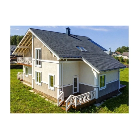 Картинка Гибкая черепица SHINGLAS коллекция Кантри цвет Серый 2,6 м² в упаковке