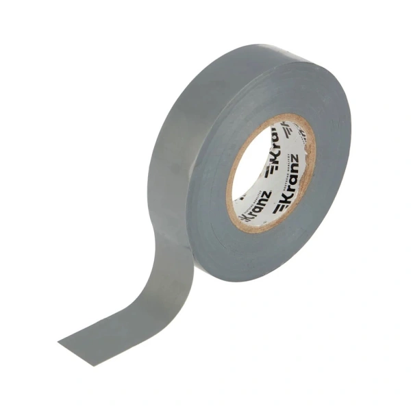 Картинка Изолента ПВХ профессиональная 19х0.18 мм 20 м Серая KRANZ