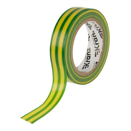 Картинка Изолента ПВХ профессиональная 15х0,13 мм 10 м Желто-Зеленый KRANZ