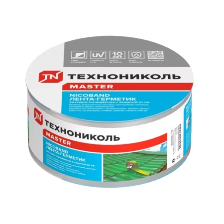 Картинка Лента-герметик ТЕХНОНИКОЛЬ NICOBAND 50 мм 3 м Серебристая