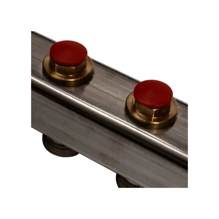 Картинка Коллектор НЕРЖ 4 выхода ручная регулировка клапанов 3/4' НР евроконус STOUT