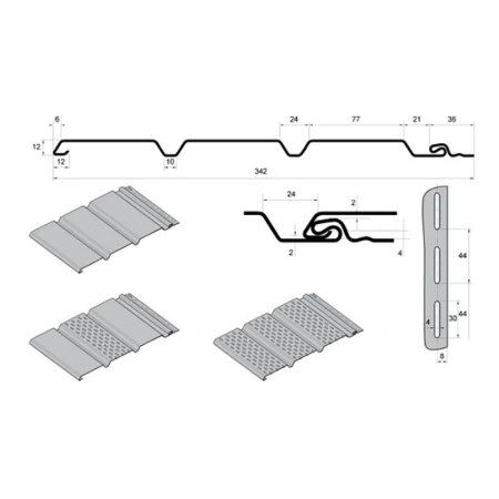 Картинка Софит Grand Line T4 без перфорации 3000х303 мм Коричневый