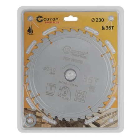 Картинка Диск пильный 230х32/30/25,4/20 мм 36Т CUTOP Profi plus