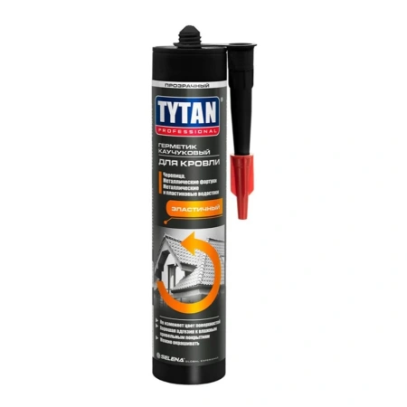 Герметик каучуковый для кровли 310 мл Прозрачный Tytan PROFESSIONAL