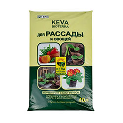 Грунт для овощей и рассады 40 л Keva Bioterra по низкой цене - купить с доставкой по Москве — фото 1